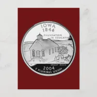 Faux Iowa State Quarter Postcard