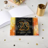 Elegant 23rd Imperial Topaz Wedding Anniversary Foil Guest Book