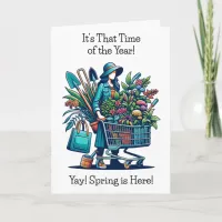 Spring is Here, Time to go Shopping! Card