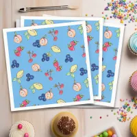  Fruit Pattern Hand Drawn First Birthday Party  Napkins