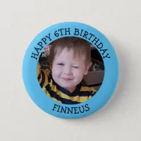 Personalized Photo, Age and Name Birthday  Button