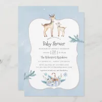 Pastel Watercolor Christmas Holiday Baby Shower Invitation