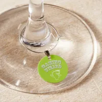 ID Tag 'Gaming Wizard' Wine Glass Charm