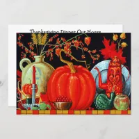 Autumn Festive Antique Painting Pumpkin Decoration Invitation