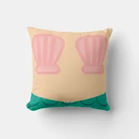 Underwater Mermaid Style Throw Pillow