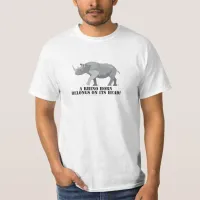 Rhino Horn Poaching Conservation Message T-Shirt