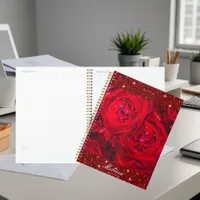 Red rose blossoms with dewdrops - photograpy planner