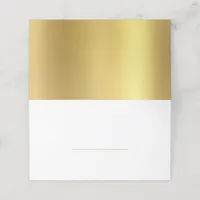 Gold and White Wedding Place Card