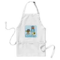 Sock Monkey Writer Deluxe Adult Apron