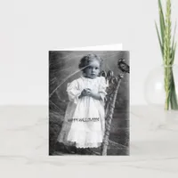 Vintage Girl, Halloween Card