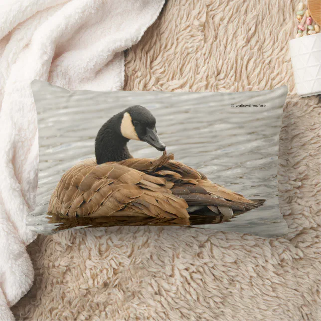Canada Goose on the Lake Lumbar Pillow