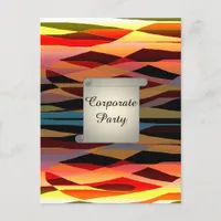 RSVP Corporate Party Playful Vivid Invitation Postcard