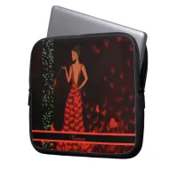 Woman in Red Dress Electronics Bag