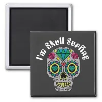 Decorated Abstract Skull Magnet