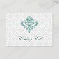 aqua wishing well cards