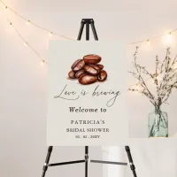 Love is Brewing Coffee Bridal Shower Welcome Sign