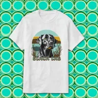 Black Labrador Retriever Vintage Text T-Shirt