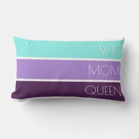 Modern Mother's Day Typography and Floral Lumbar Pillow