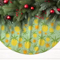 Pineapple Tropical Christmas Brushed Polyester Tree Skirt