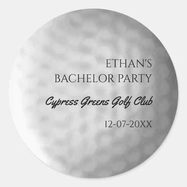 Golf Bachelor Party - Golfing trip Classic Stylish Classic Round Sticker