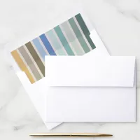 Modern Earth Tone Stripes Envelope Liner