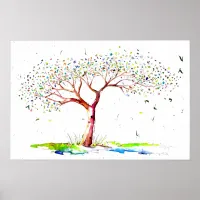 *~* AP81 Modern Artistic  Ethereal Minimal Tree Poster