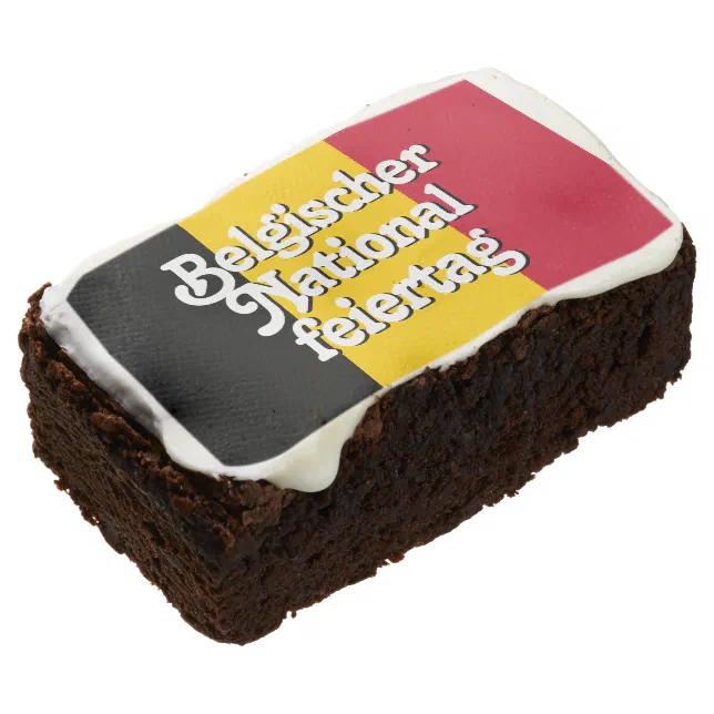 German Belgischer Nationalfeiertag Belgian Flag Brownie