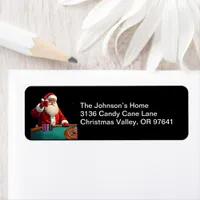 Christmas Santa Las Vegas Casino Return Address Label