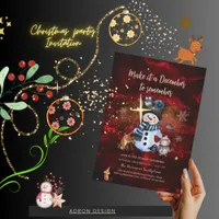 Make it December to remember RED Holiday Party Invitation