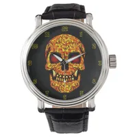 Frightening Halloween skull with bloody eyes Watch