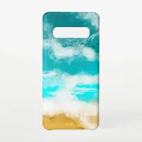 Turquoise Ocean Waves Hitting the Sand  iPhone Cas Samsung Galaxy S10 Case