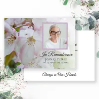 White Pink Crab Apple Flowers Death Anniversary   Invitation