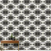 Black and Gold Pattern on White | Wallpaper