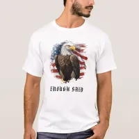 *~* USA AP16 Detailed American Flag Bald EAGLE T-Shirt