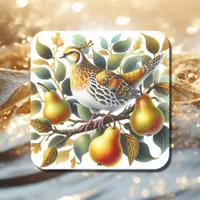 A Partridge in a Pear Tree Christmas Square Sticker