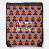 Multicolored Christmas Tree - Drawstring Backpack