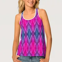 Tank Top (ao) - Pink and Blue Kaleidoscope Pattern