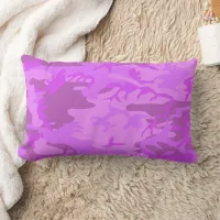 Light Purple Camouflage Lumbar Pillow