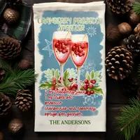 Cranberry Prosecco Christmas Cocktail Recipe Kitchen Towel