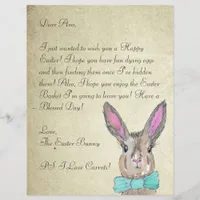 Watercolor Easter Bunny Letter for your Kids