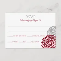 Chrysanthemum RSVP Postcard | Marsala & Gray