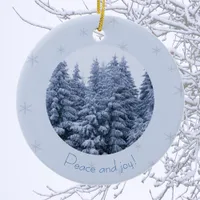 Magical winter forest -   Ceramic Ornament