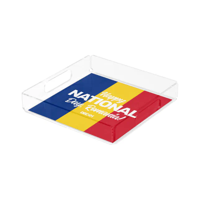 Romania Independence Day Romanian National Flag Acrylic Tray