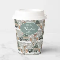 Earth Tones Christmas Pattern#2 ID1009 Paper Cups