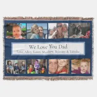 Personalized Family Photos Throw Blanket