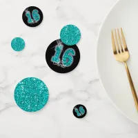 Sweet Sixteen Sparkle Teal ID120 Confetti