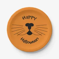 Cute Cat Happy Halloween Party Paper Plates