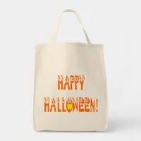 Halloween Squash Text Tote Bag