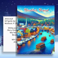 Woodstock, Vermont at Christmas time Postcard