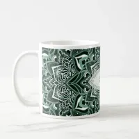 Green Mandala Snowflake Mug